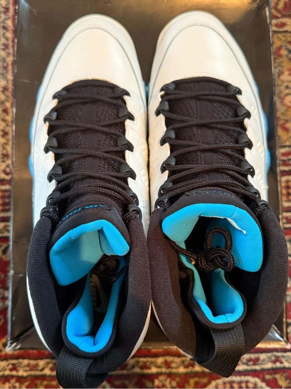 Jordan 9 Retro Powder Blue - Men’s High-Top Sneakers - White & Blue